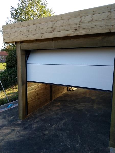 creation d'un garage avec porte sectionnelle